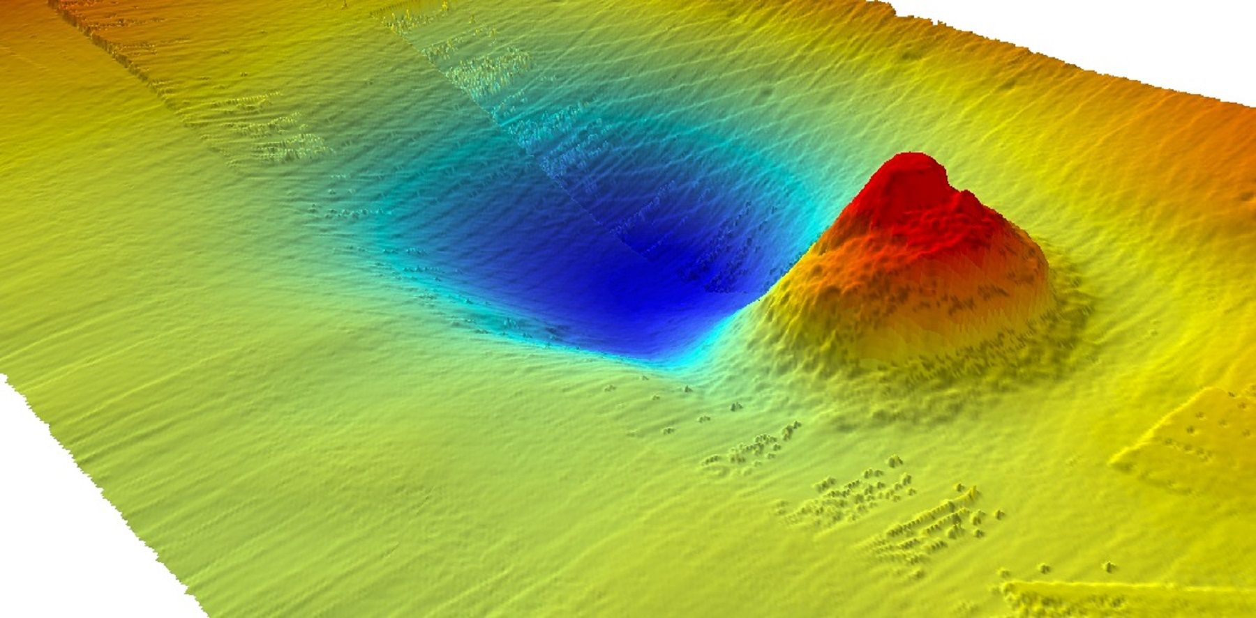 Asphalt volcano known as Il Duomo located in the Santa Barbara Channel 